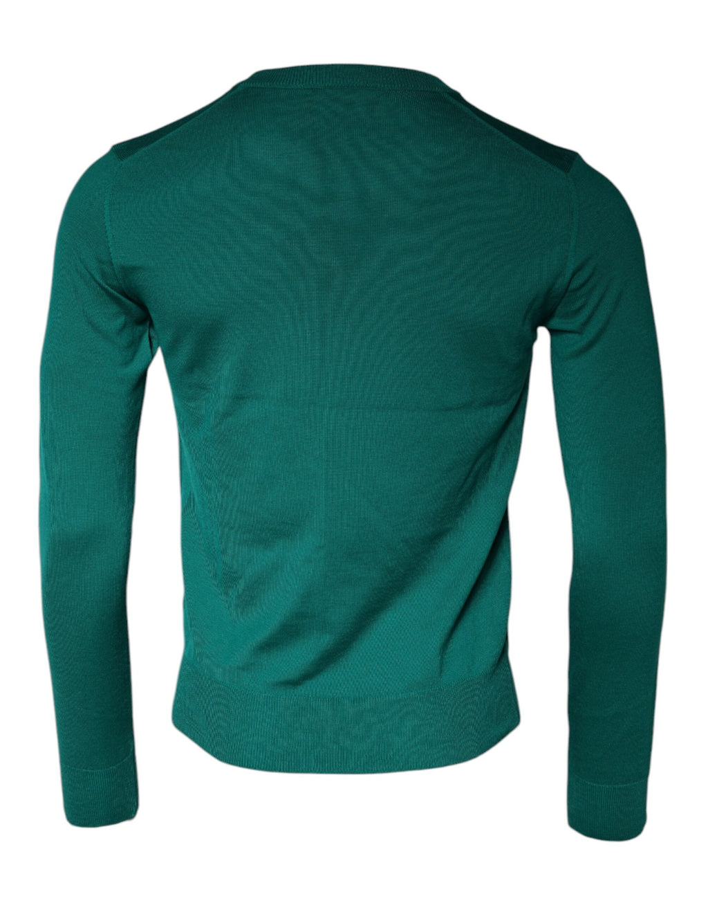 Pull en laine vert Dolce & Gabbana, pull à col rond, texture tricotée, élégant et confortable.
