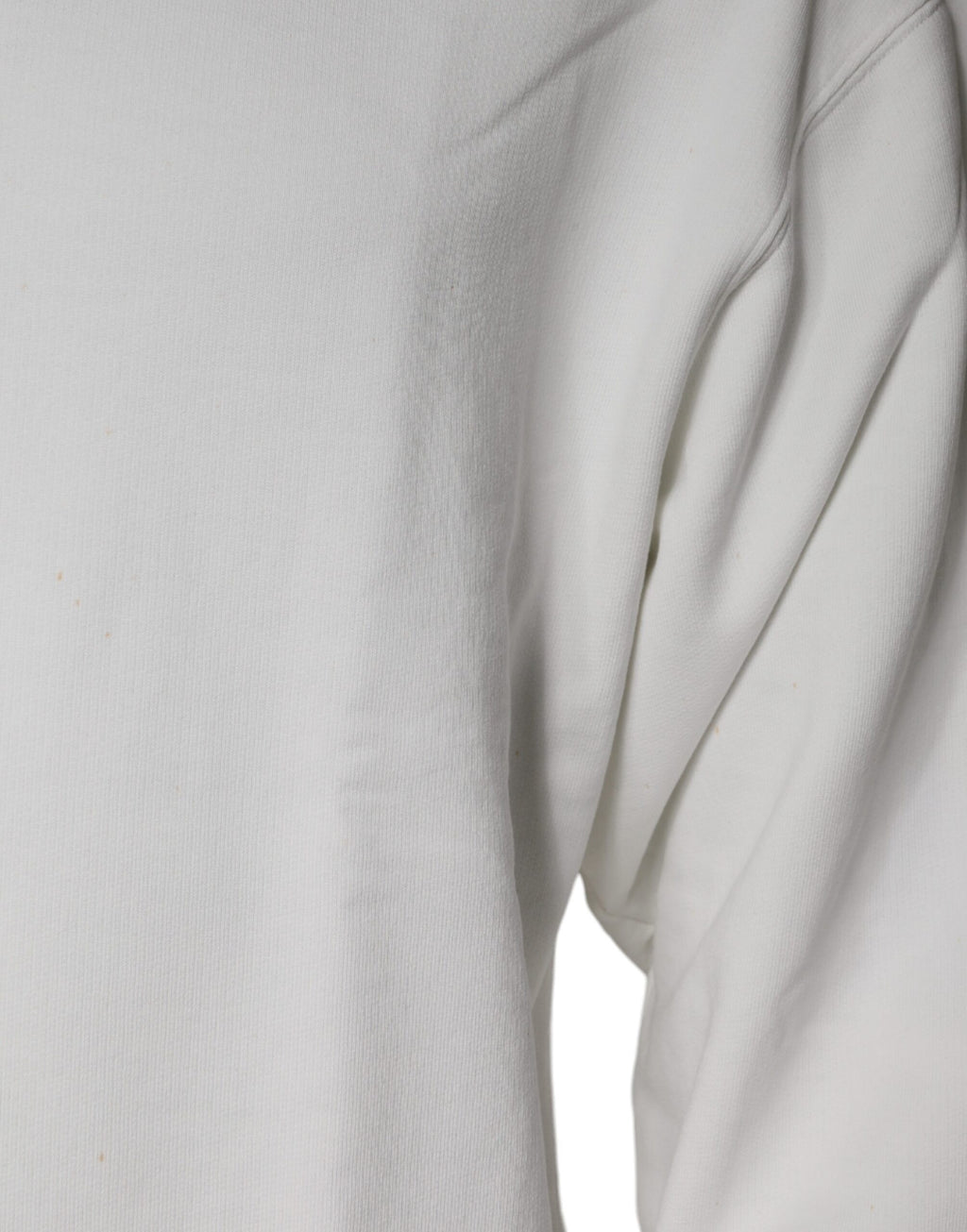 Pull à col rond en coton blanc Dolce & Gabbana avec logo, pull-over élégant avec design épuré.