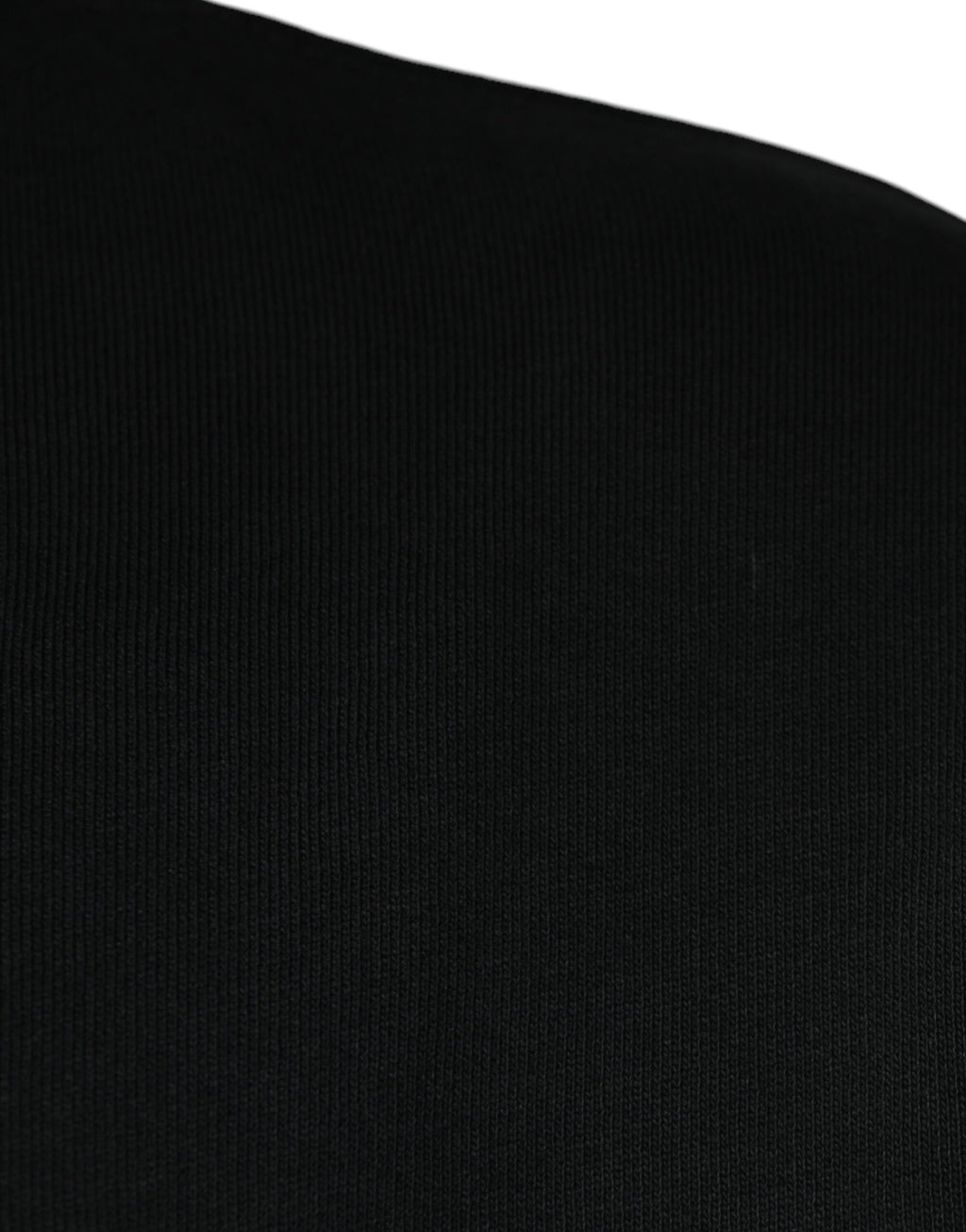 Sweat à capuche noir Dolce & Gabbana avec plaque logo, fermeture éclair complète et design élégant, visible en détail.