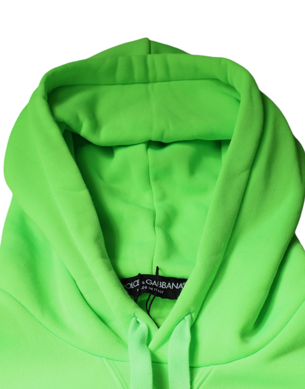 Sweat à capuche Dolce & Gabbana vert avec logo, pull-over en molleton, vêtement décontracté pour homme ou femme.