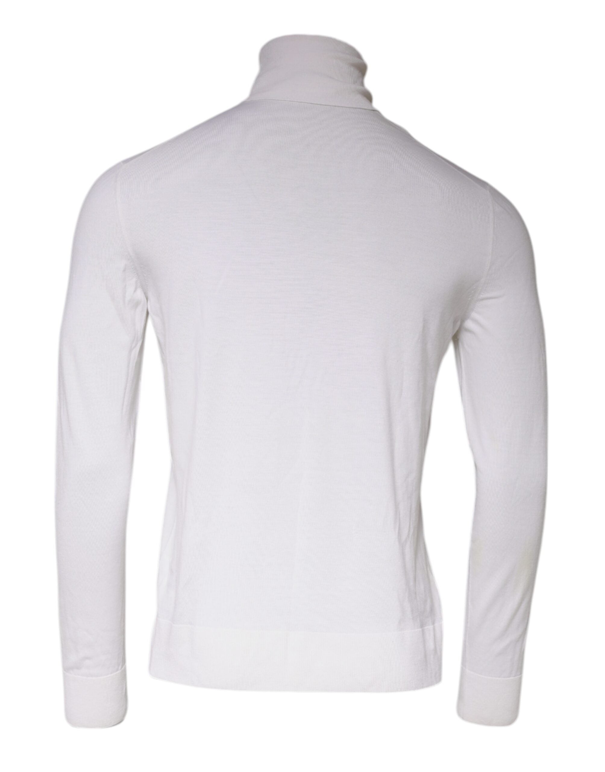 Pull noir à manches longues et col roulé de Dolce & Gabbana pour homme, élégant et confortable.