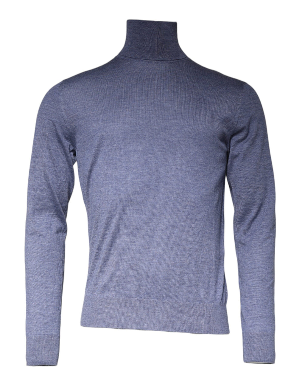 Pull à col roulé Dolce & Gabbana violet et bleu, manches longues, confection élégante et détails sophistiqués.