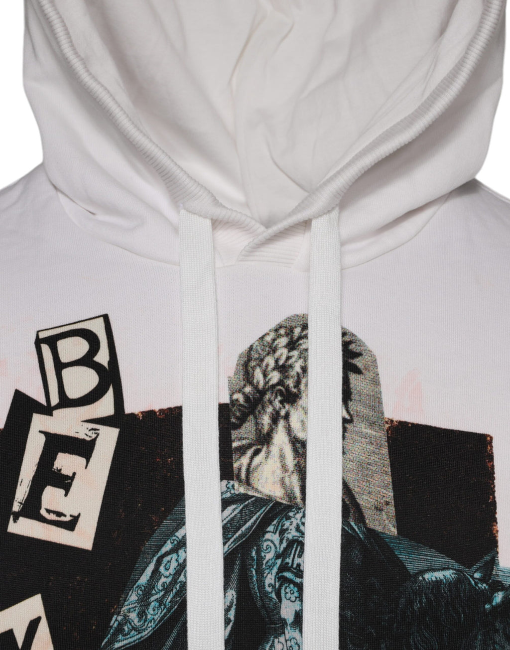 Sweat à capuche blanc Dolce & Gabbana Caesar en coton, pull léger avec capuche et design épuré visible sur l'image.