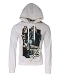 Sweat à capuche en coton blanc Dolce & Gabbana Caesar, pull-over à capuche élégant et décontracté pour hommes.