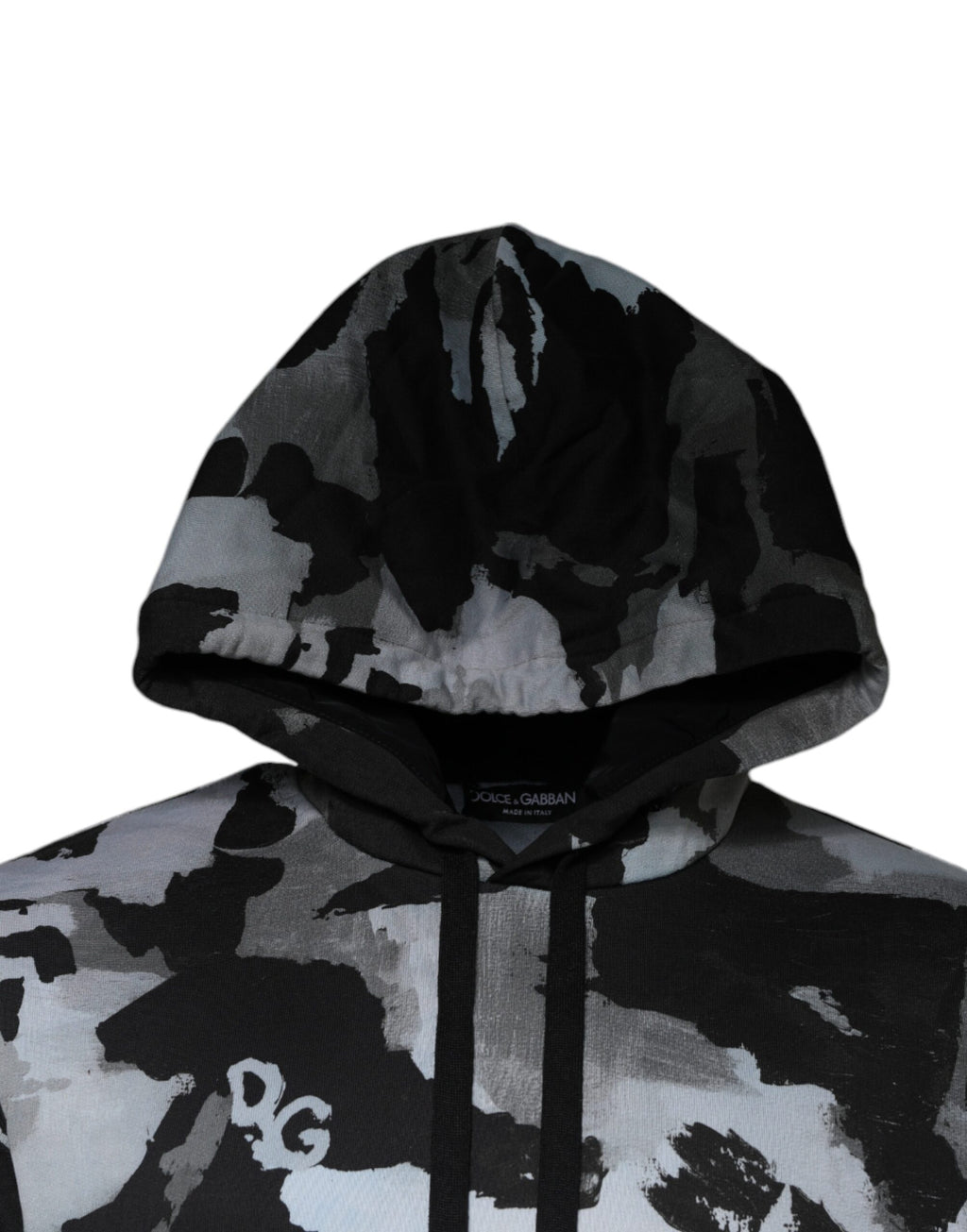 Sweat à capuche homme Dolce & Gabbana multicolore camouflage, pull à capuche tendance avec motif camo coloré.