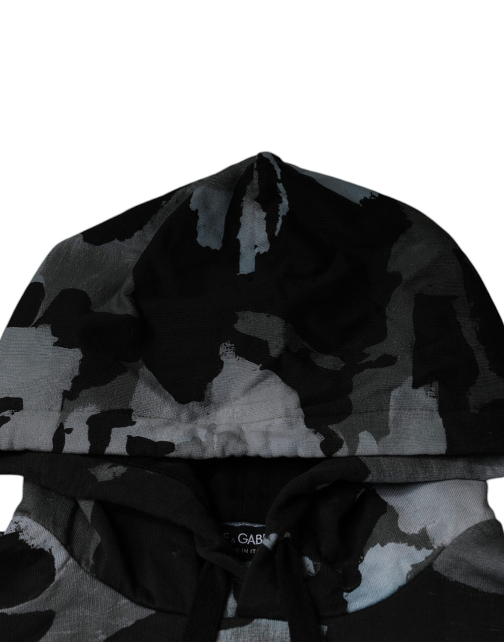 Sweat à capuche pour homme Dolce & Gabbana, multicolore camouflage, style décontracté avec capuche et motifs colorés.