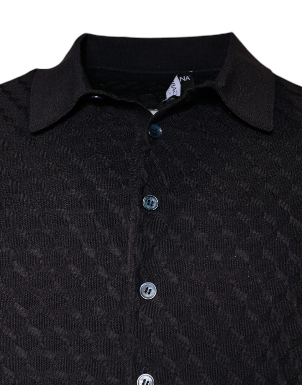 Chemise Dolce & Gabbana en soie multicolore avec col et boutons, élégante et sophistiquée, vue de face.