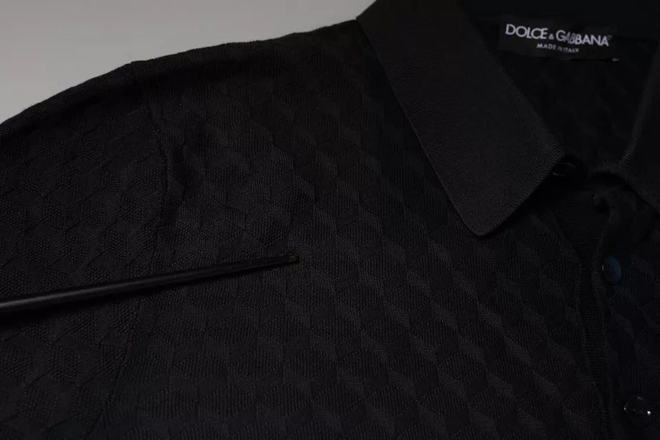 Chemise Dolce & Gabbana en soie multicolore à col et boutons, vue d'ensemble.