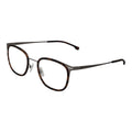Lunettes en acier inoxydable marron de Hugo Boss avec monture élégante visible sur l'image.