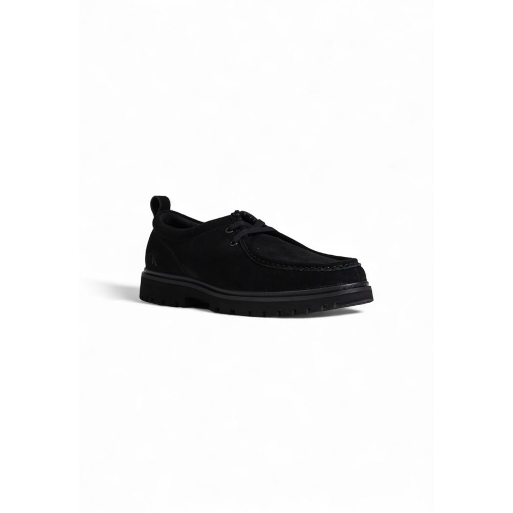 Chaussures oxfords et derbies en cuir suédé noir de Calvin Klein Jeans, élégantes et modernes pour homme.