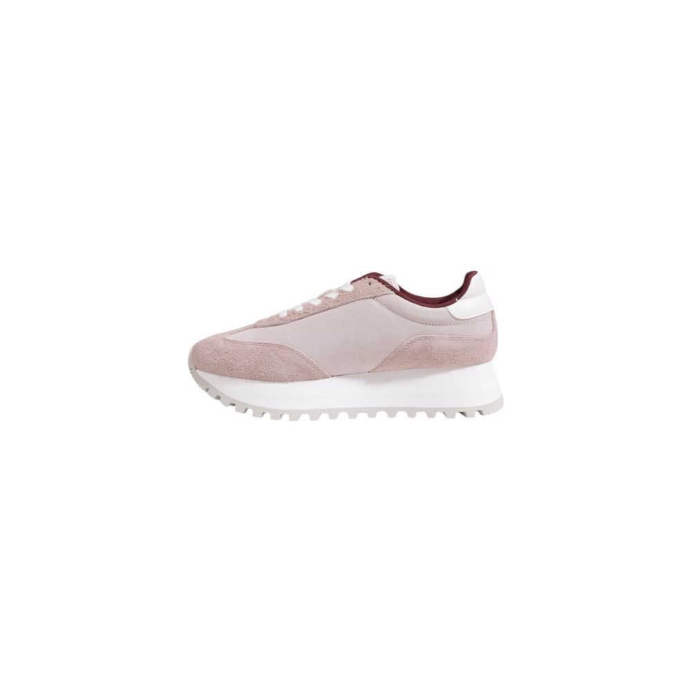 Chaussures basses en cuir violet de Calvin Klein Jeans, sneakers décontractés pour homme ou femme.