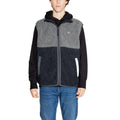 Veste sans manches Tommy Hilfiger Jeans noire en polyester recyclé, style décontracté et moderne, vue de face.