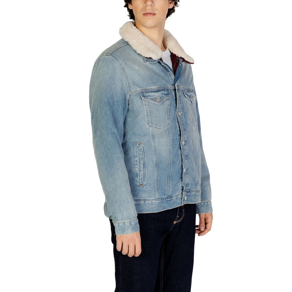 Veste en denim coton bleu clair Tommy Hilfiger Jeans, coupe classique, détails en métal et poche sur la poitrine.