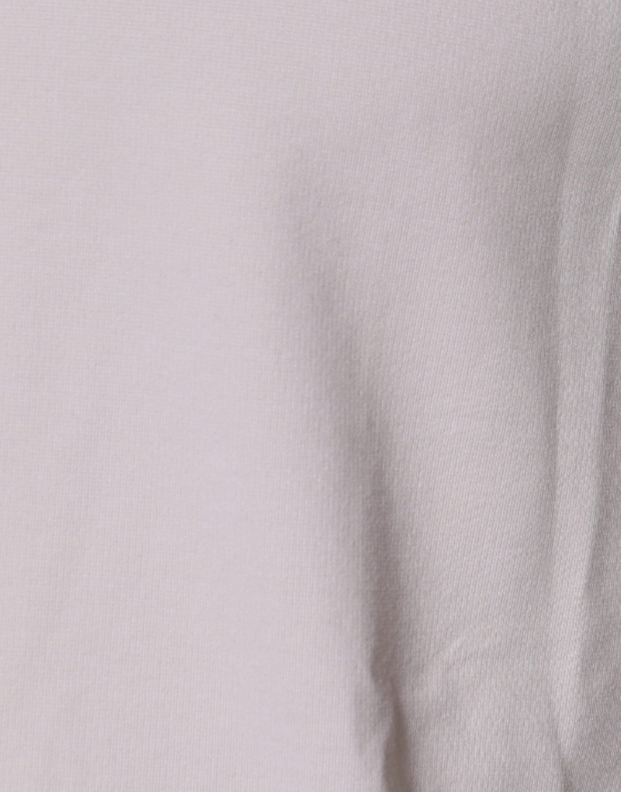 T-shirt beige Dolce & Gabbana en coton mélangé avec logo à la poitrine, col rond, vue de face.