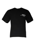 T-shirt en coton noir Dolce & Gabbana Amore avec imprimé, col rond, vue de face, détails visibles.