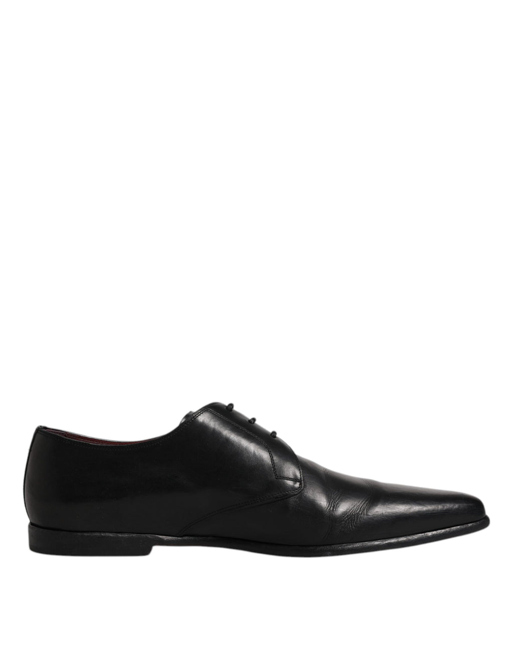 Chaussures derby noires en cuir de Dolce & Gabbana pour homme avec lacets, chaussures formelles élégantes.