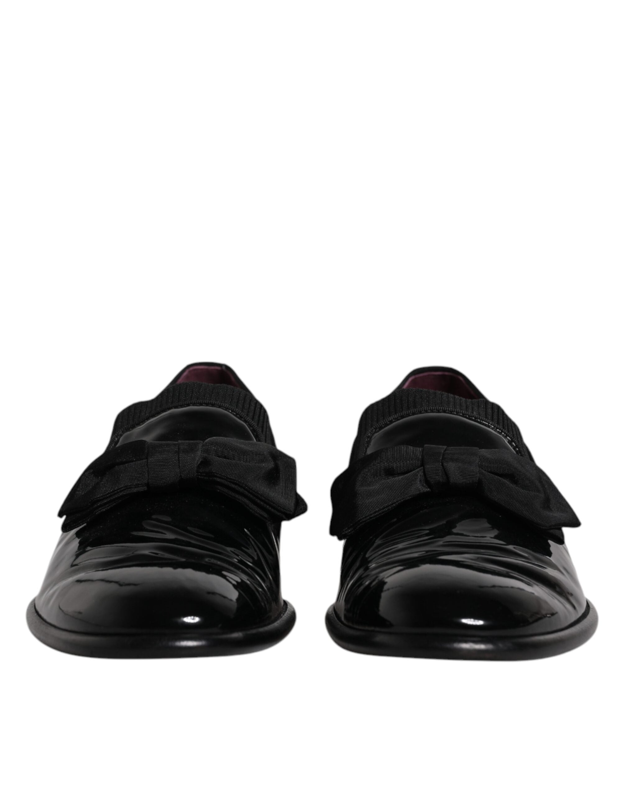 Chaussures mocassins en cuir noir pour homme de Dolce & Gabbana, chaussures formelles élégantes et sophistiquées.