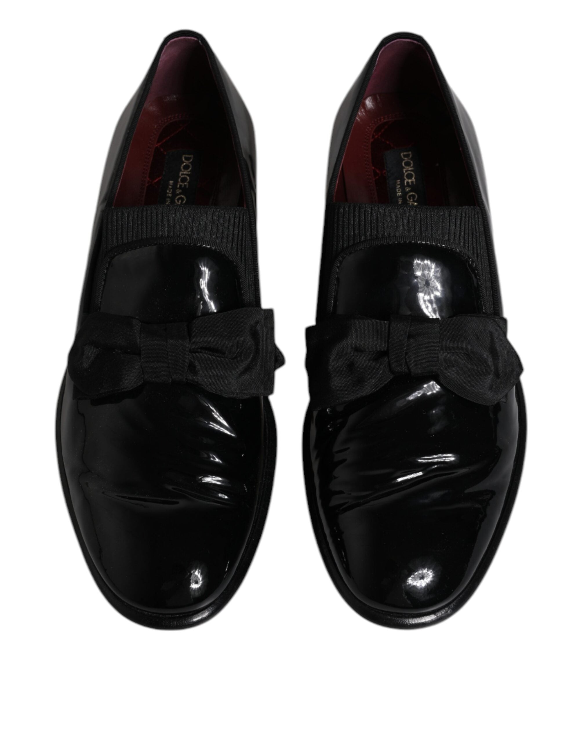 Chaussures habillées en cuir noir Dolce & Gabbana pour homme, mocassins élégants pour occasions formelles.