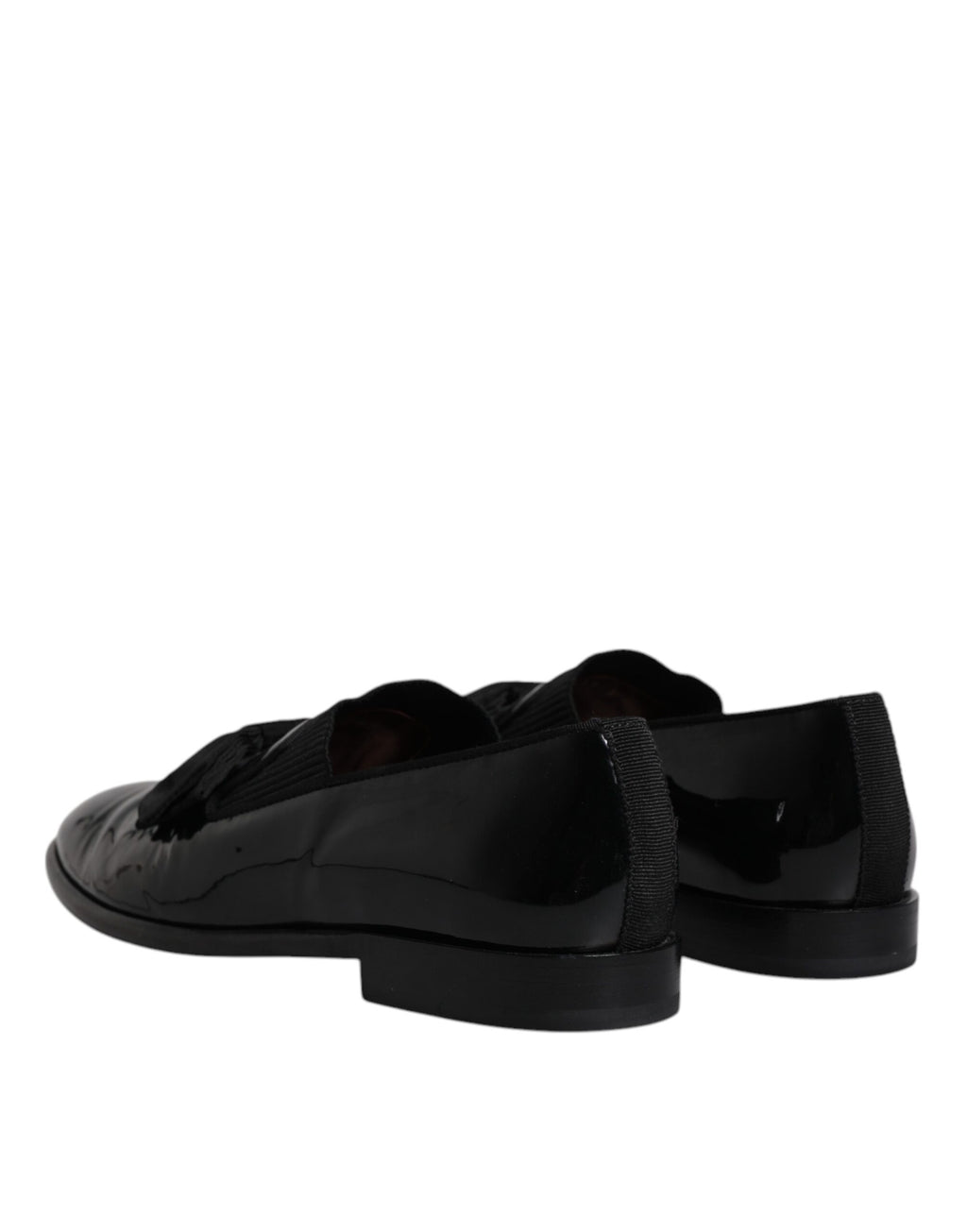 Chaussures habillées en cuir noir Dolce & Gabbana pour homme, mocassins élégants pour occasion formelle.