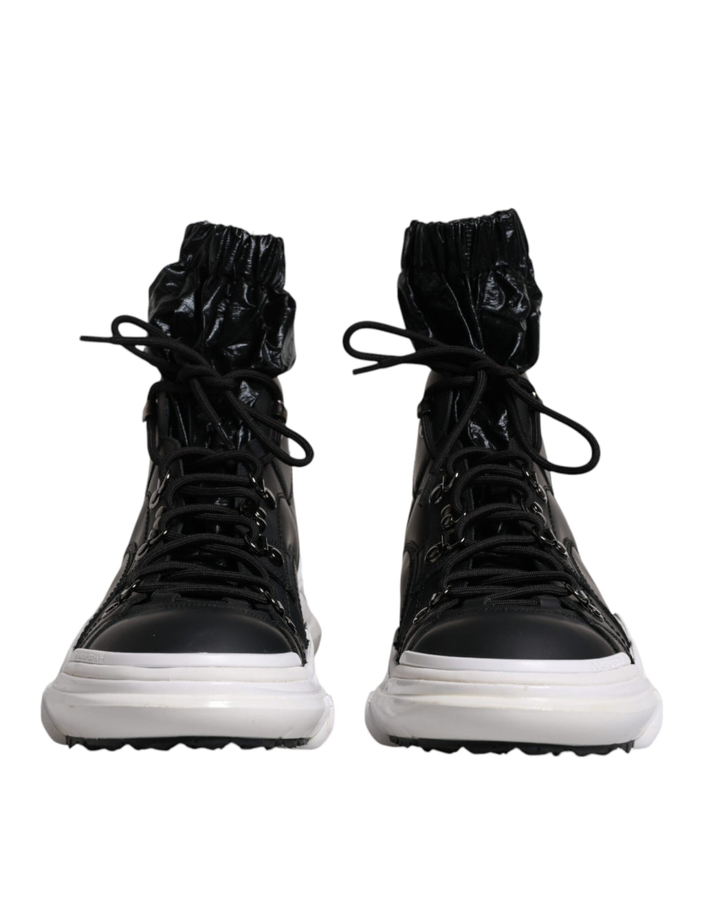 Chaussures sneakers montantes en nylon noir Dolce & Gabbana Galileo, chaussures de sport élégantes pour homme