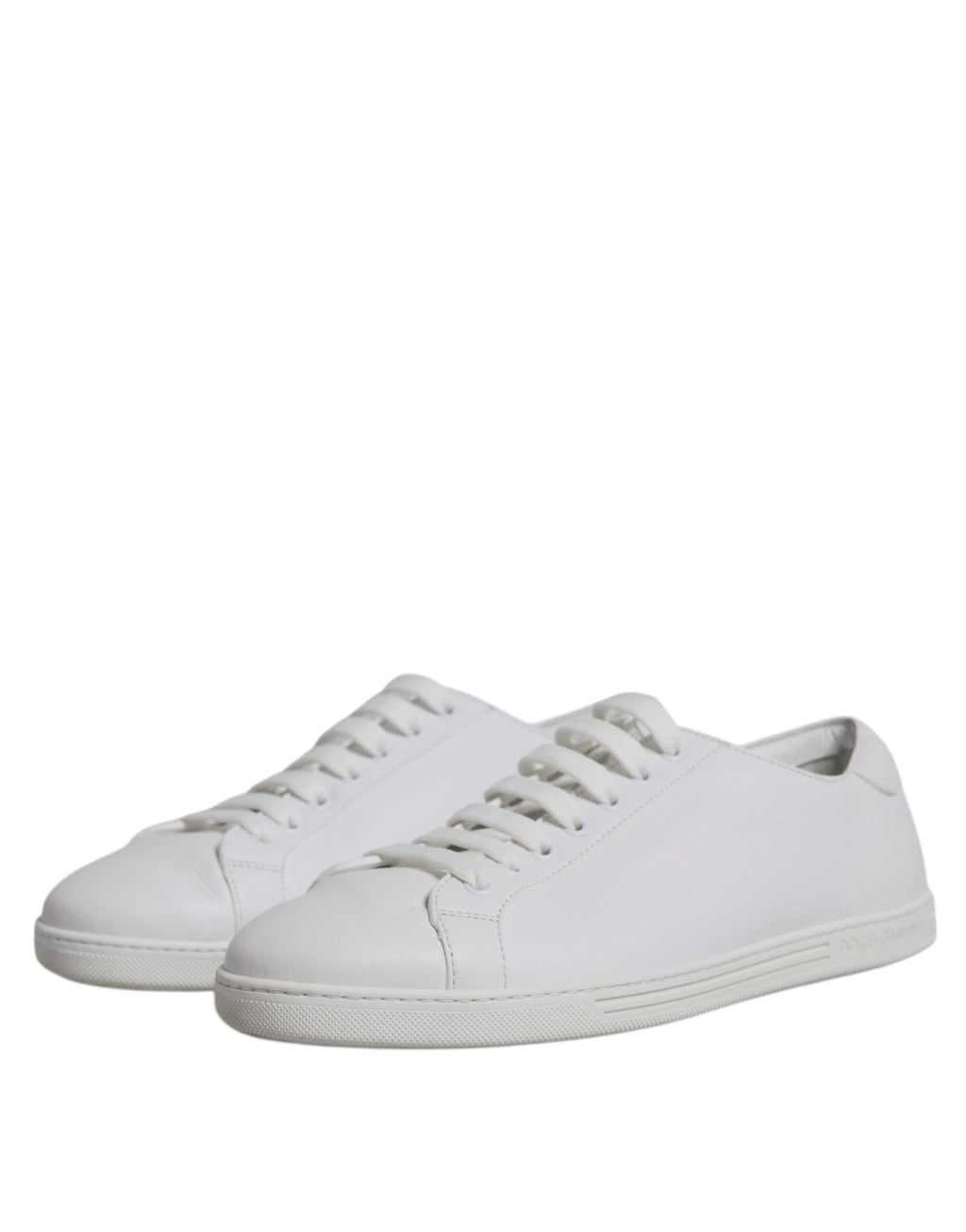 Chaussures sneakers basses blanches Dolce & Gabbana Saint Tropez pour hommes, vue de face.