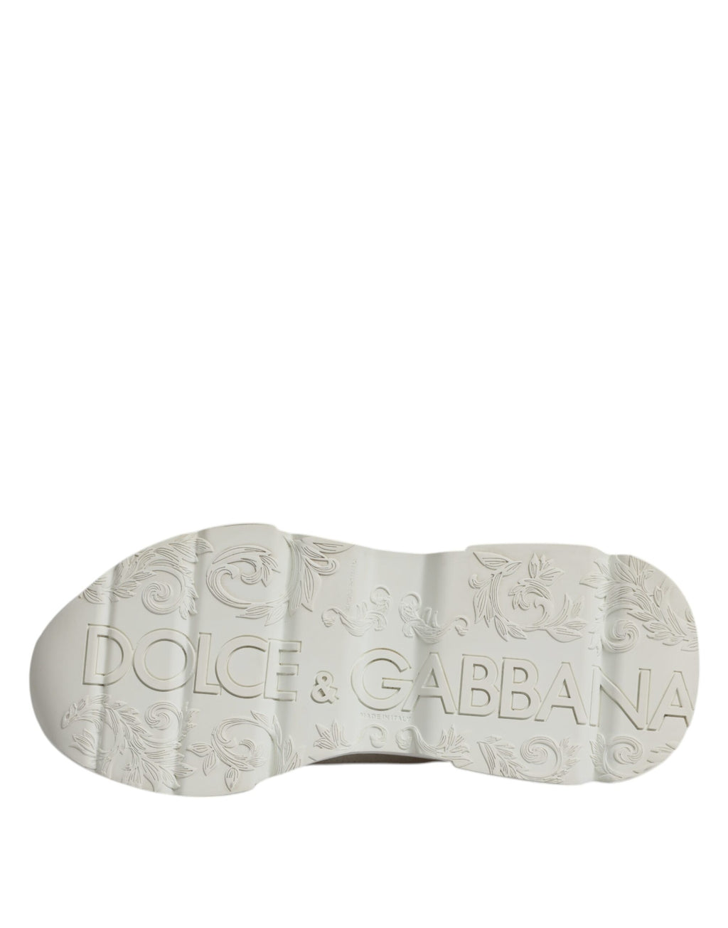 Chaussures Dolce & Gabbana Daymaster en cuir blanc, baskets basses élégantes avec design épuré et détails modernes.