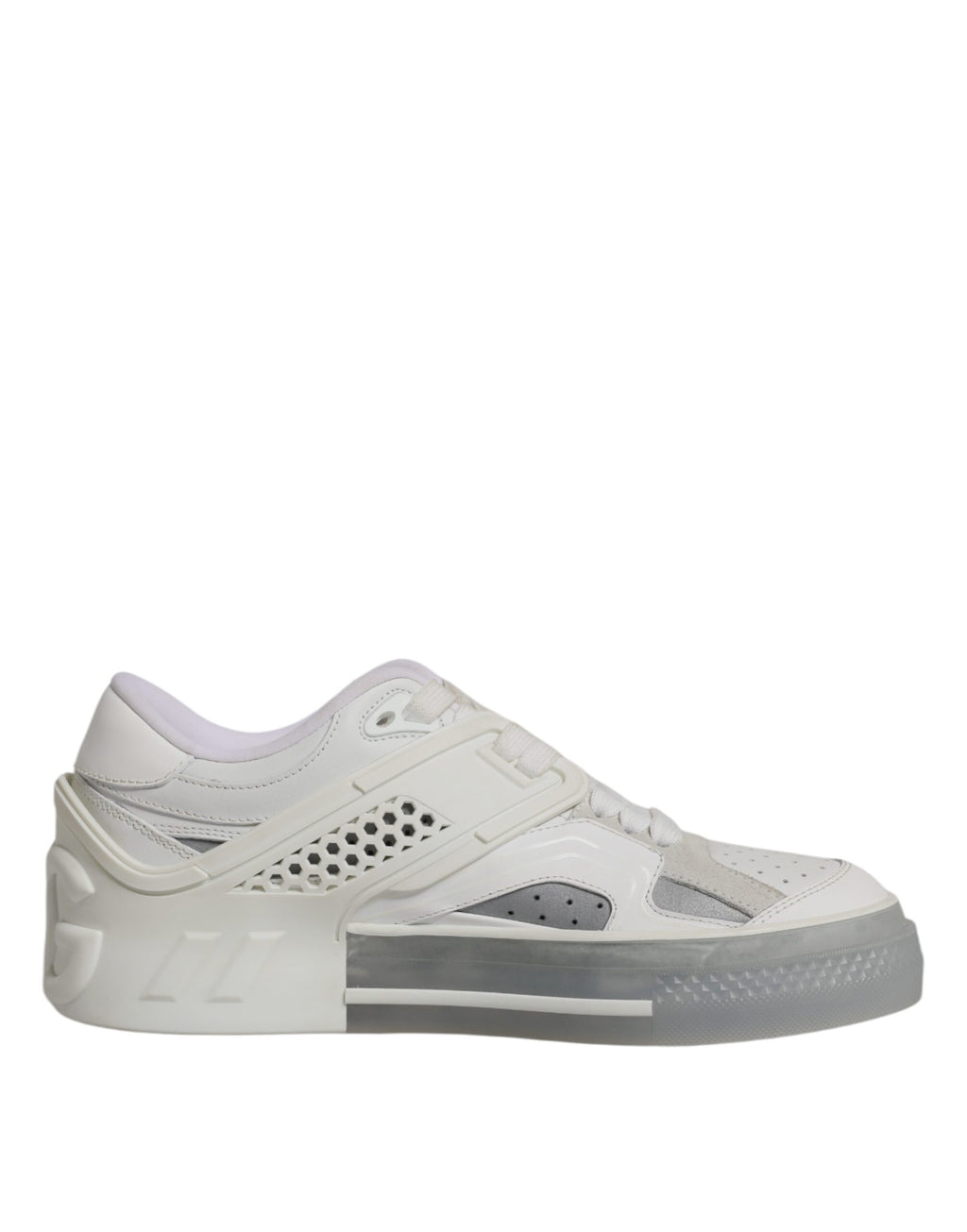 Chaussures sneakers blanches Dolce & Gabbana DG Logo CUSTOM 2.Zero avec design moderne et logo visible.