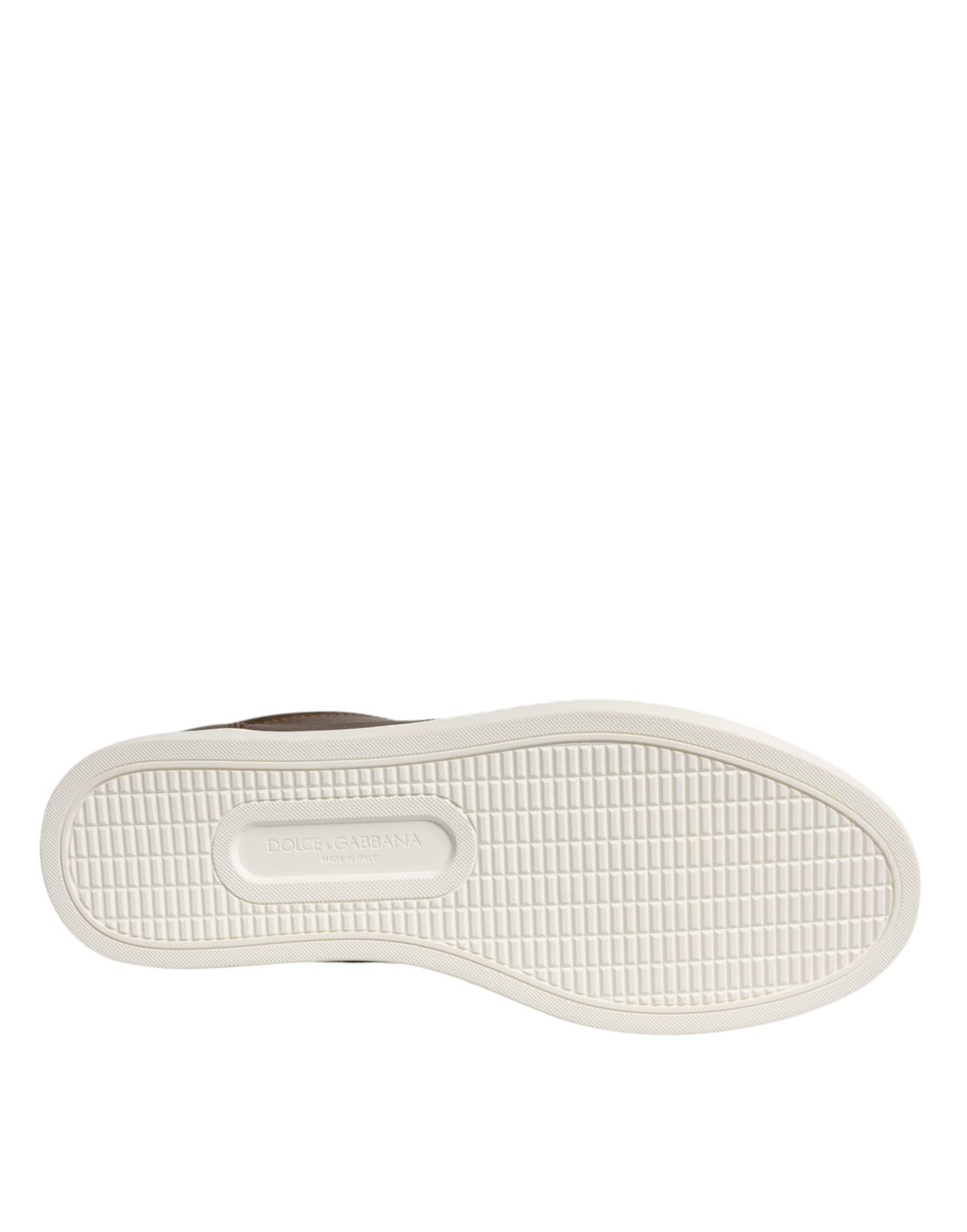 Chaussures de sport Dolce & Gabbana London pour homme en cuir doré avec logo, chaussures de sneakers élégantes et modernes.