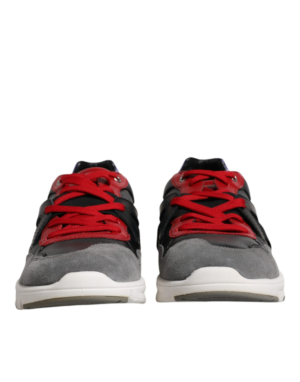 Chaussures sneakers basses en cuir et daim multicolores Dolce & Gabbana, style moderne et élégant pour homme.