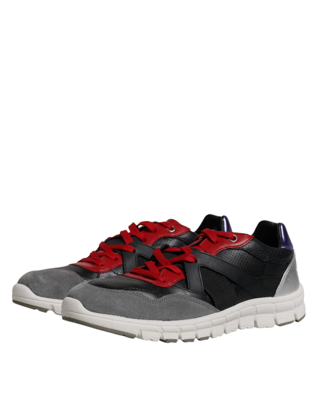 Chaussures basses Dolce & Gabbana en cuir et daim multicolores, sneakers tendance pour femme ou homme.