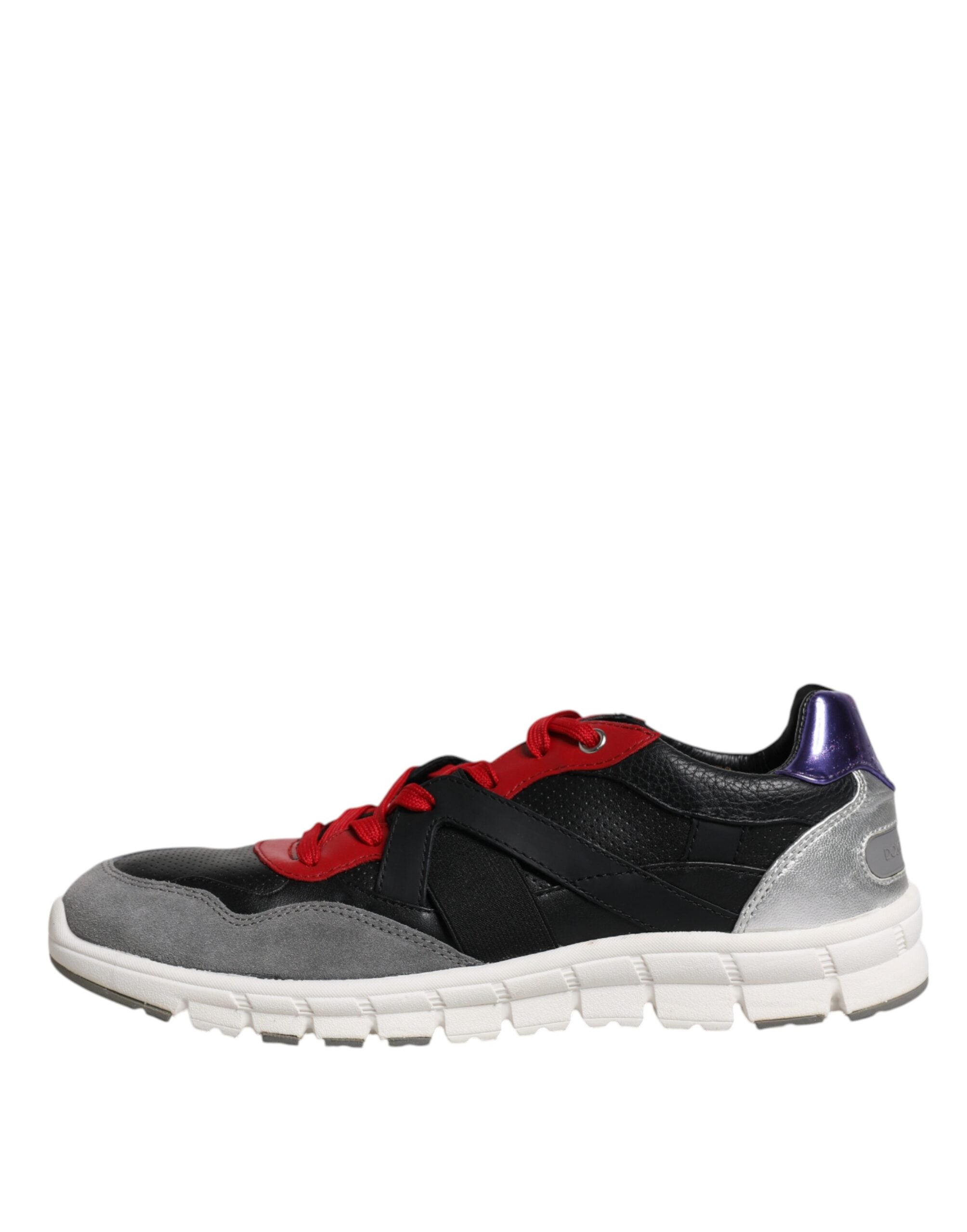 Sneakers basses en cuir et daim multicolores de Dolce & Gabbana, chaussures élégantes pour homme, vue de face