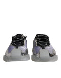 Chaussures sneakers basses en nylon noir et argent de Dolce & Gabbana, modèle NS1, pour homme.