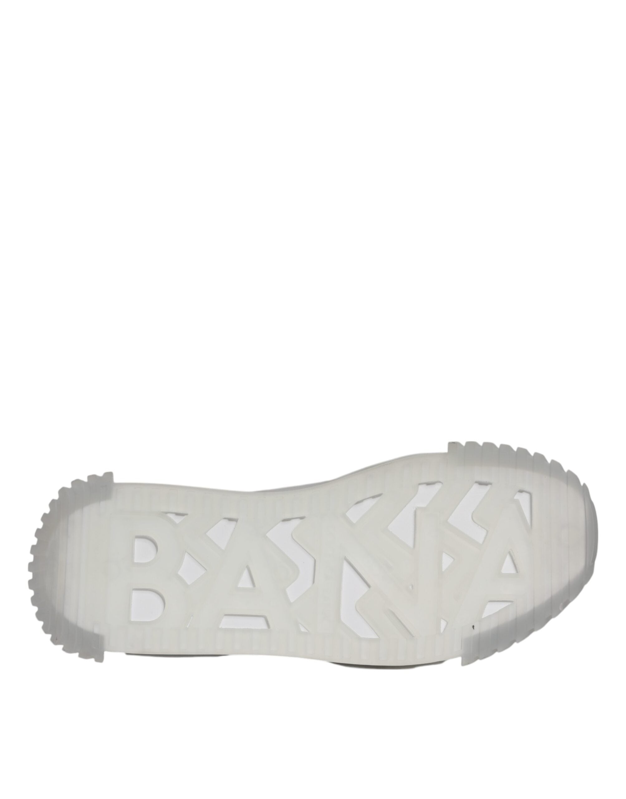 Chaussures sneakers basses en nylon noir et argent de Dolce & Gabbana, style moderne et élégant.