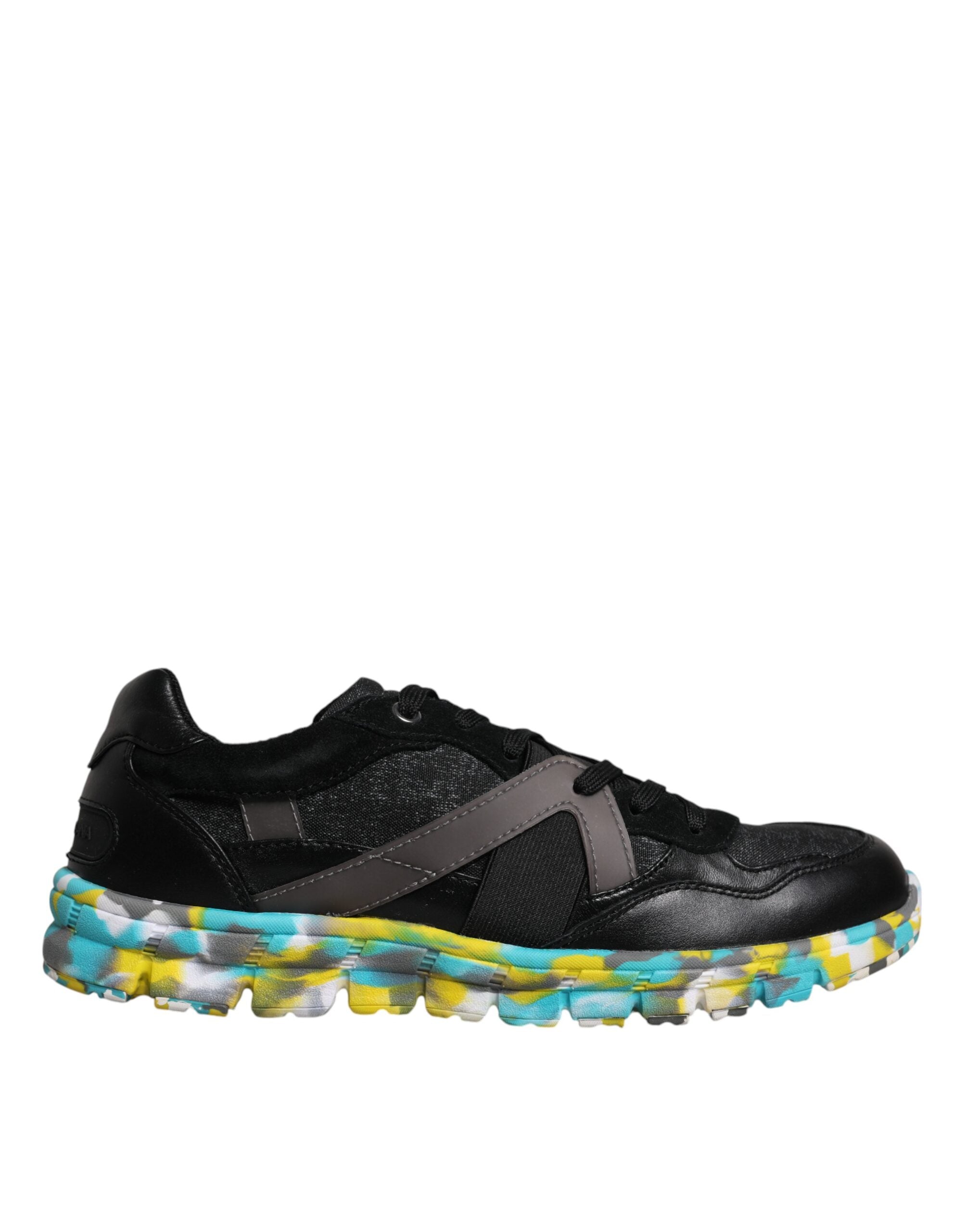 Chaussures basses pour homme Dolce & Gabbana en polyester noir, sneakers élégants et confortables.