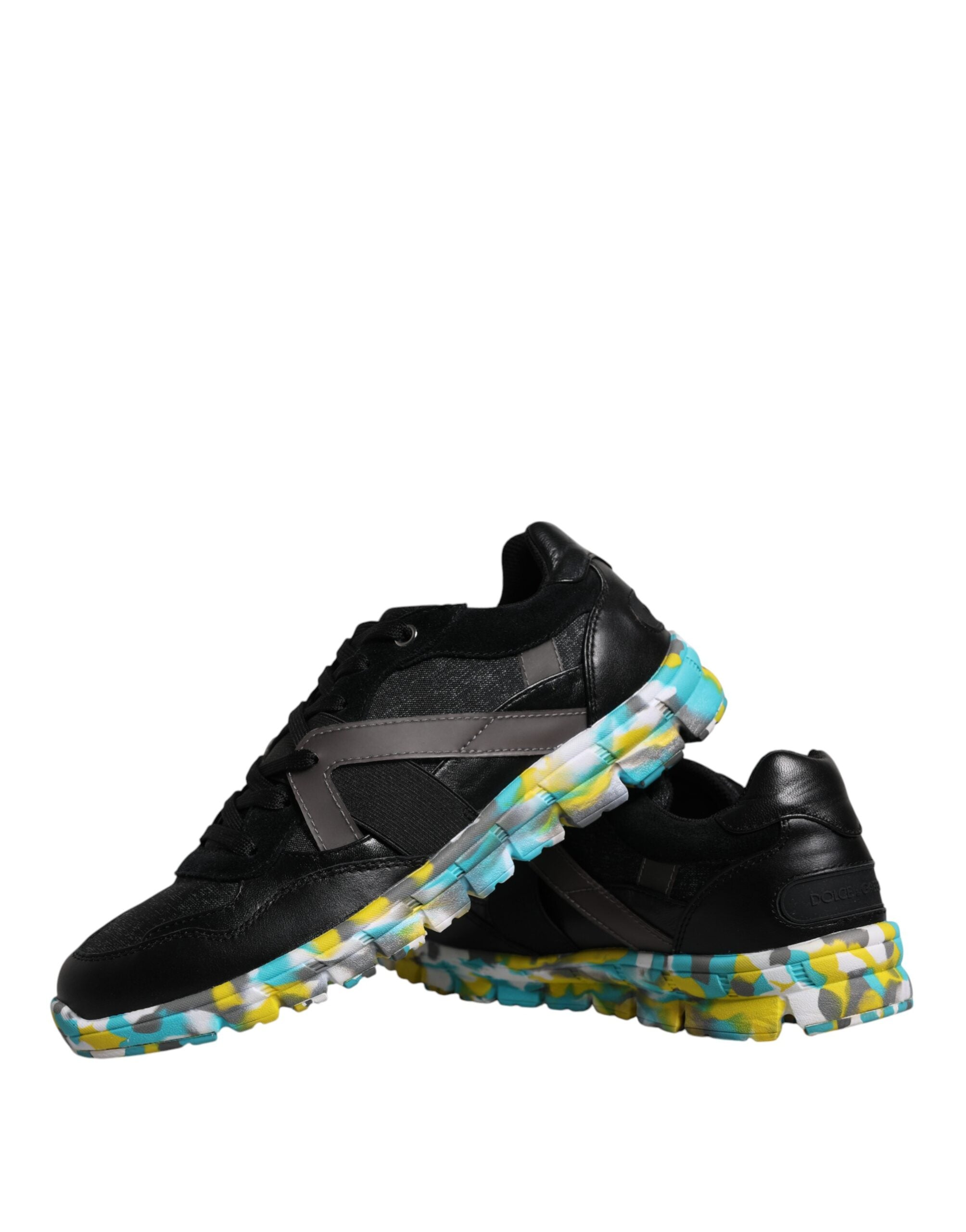 Chaussures basses pour homme Dolce & Gabbana en polyester noir, baskets sneakers élégantes et confortables.