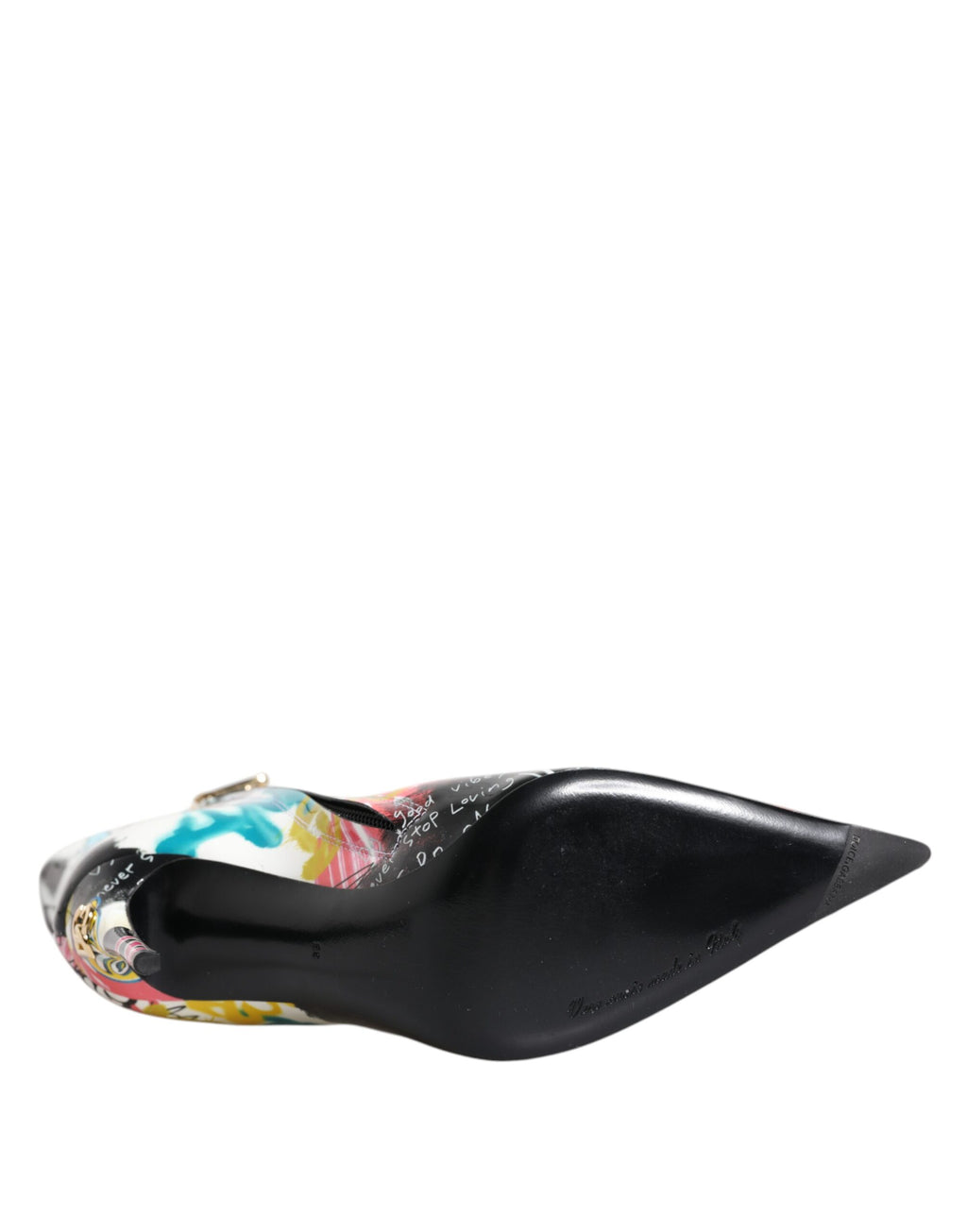 Bottes mi-mollet Dolce & Gabbana Graffiti multicolores, style moderne avec design artistique, chaussures de mode élégantes.