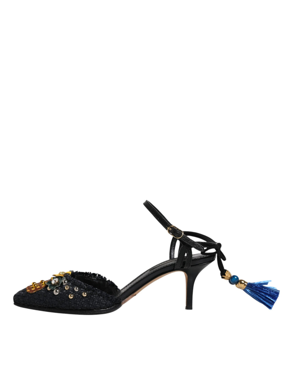 Sandales à talons Dolce & Gabbana Bellucci Pineapple Noires, chaussures élégantes avec design distinctif et détails sophistiqués.