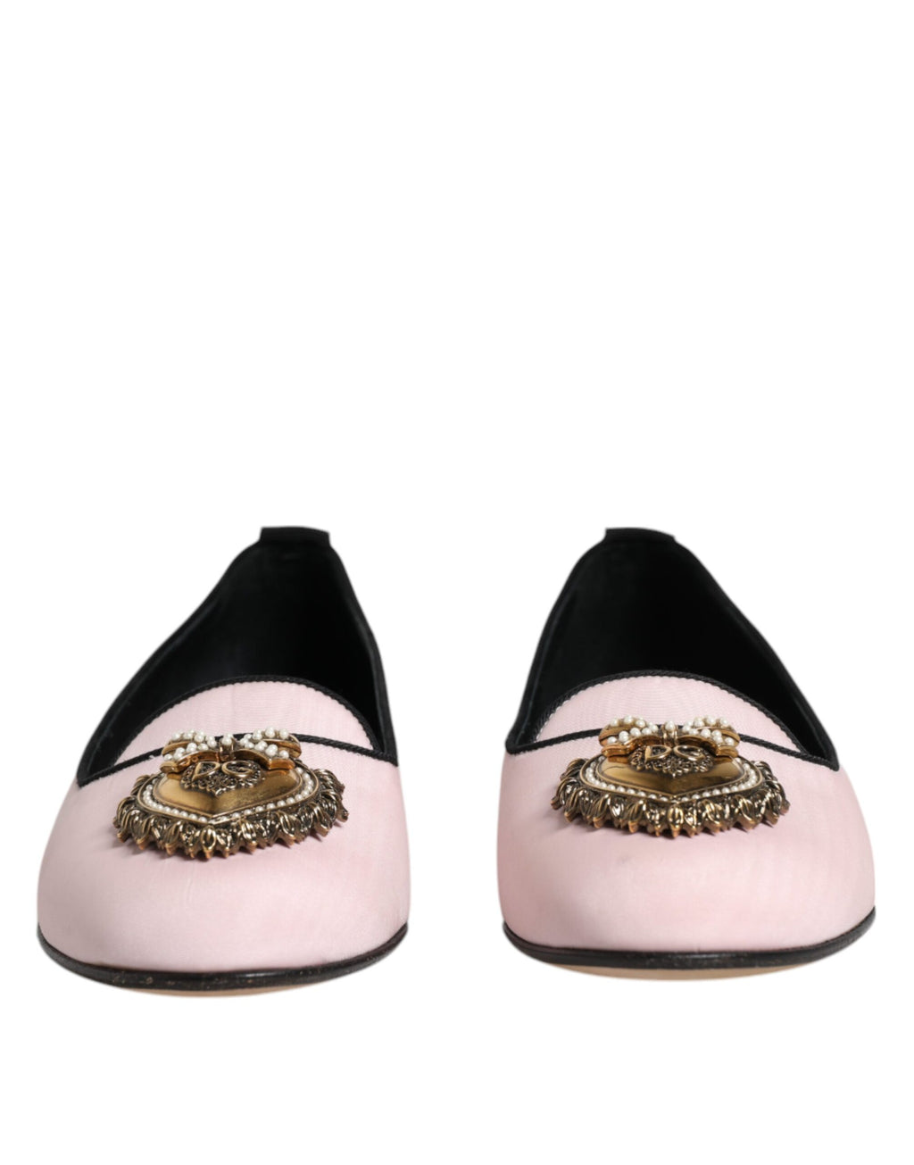 Chaussures Dolce & Gabbana slippers en velours rose clair, slip-on plates-formes élégantes pour femmes.