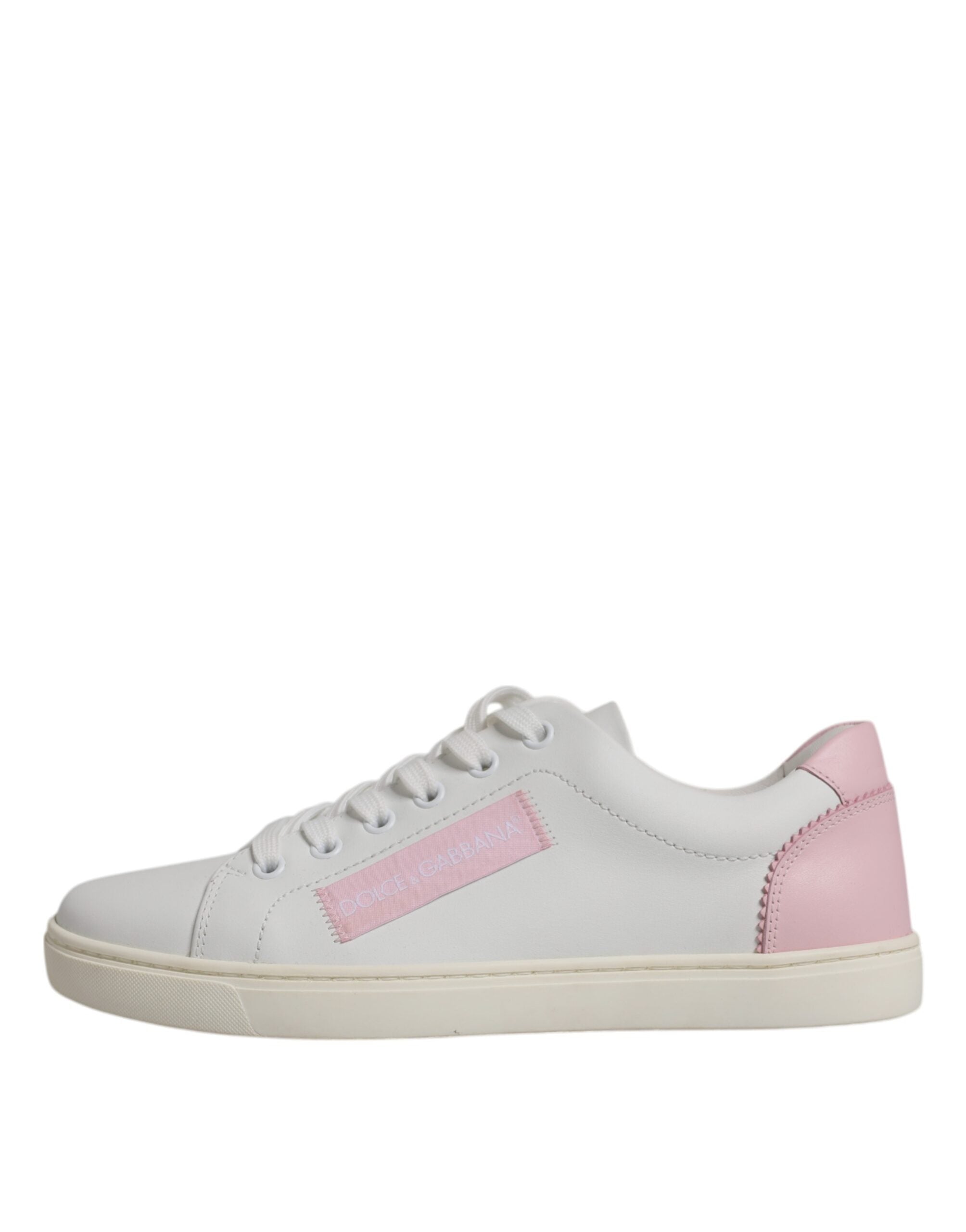 Chaussures sneakers Dolce & Gabbana en cuir de veau blanc, style classique et élégant pour homme.