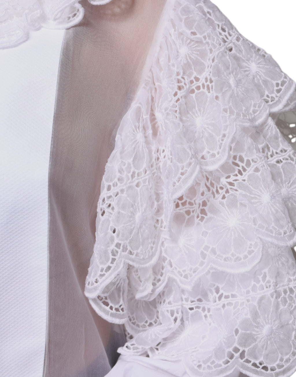 Robe chemise en coton blanc Dolce & Gabbana, élégante et légère, avec col classique et manches longues.