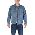 Veste en denim en coton bleu clair de la marque Hugo Boss, style décontracté et moderne.