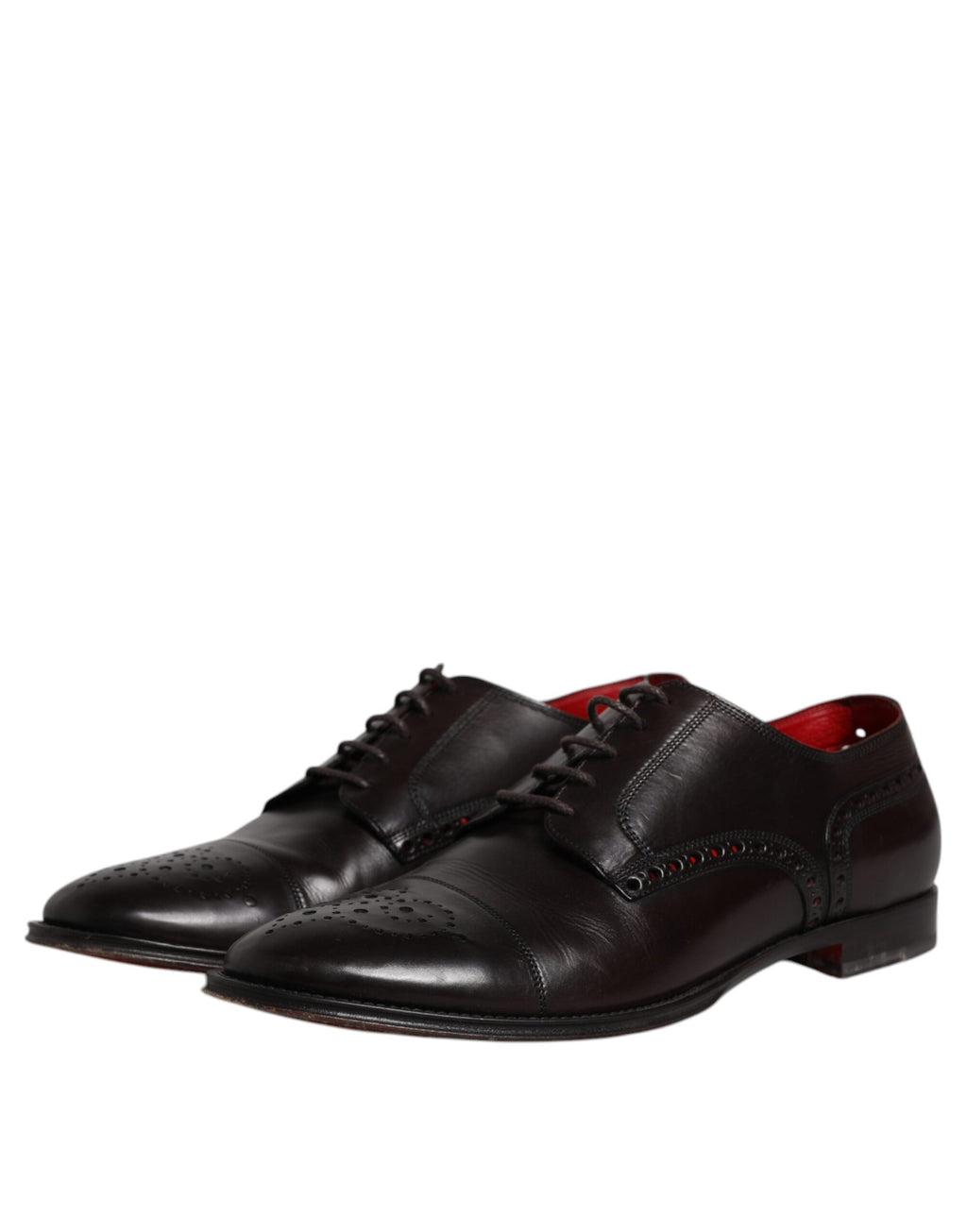Chaussures Derby pour homme en cuir de veau noir Dolce & Gabbana, élégantes et classiques.