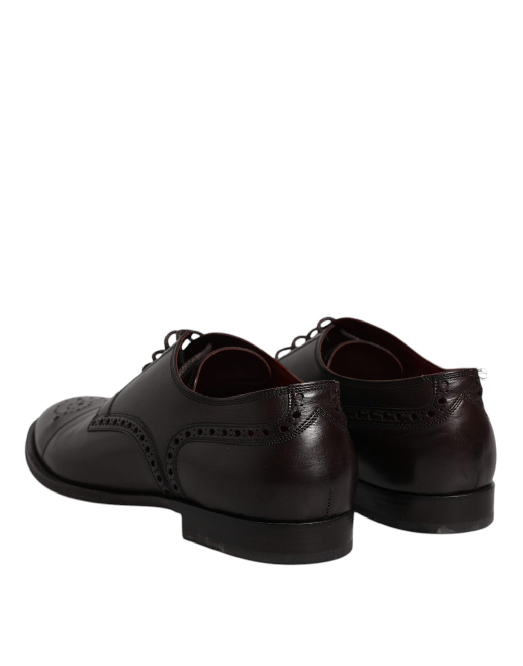 Chaussures derby pour homme en cuir de veau noir de Dolce & Gabbana, élégantes et sophistiquées.