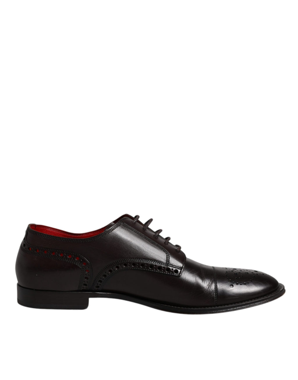 Chaussures derby en cuir de veau noir de Dolce & Gabbana pour homme, chaussures habillées élégantes.