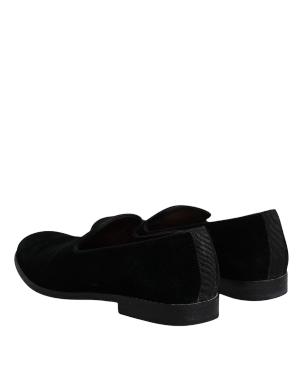 Chaussures formelles pour hommes Dolce & Gabbana en velours noir, loafers élégants pour occasions sophistiquées