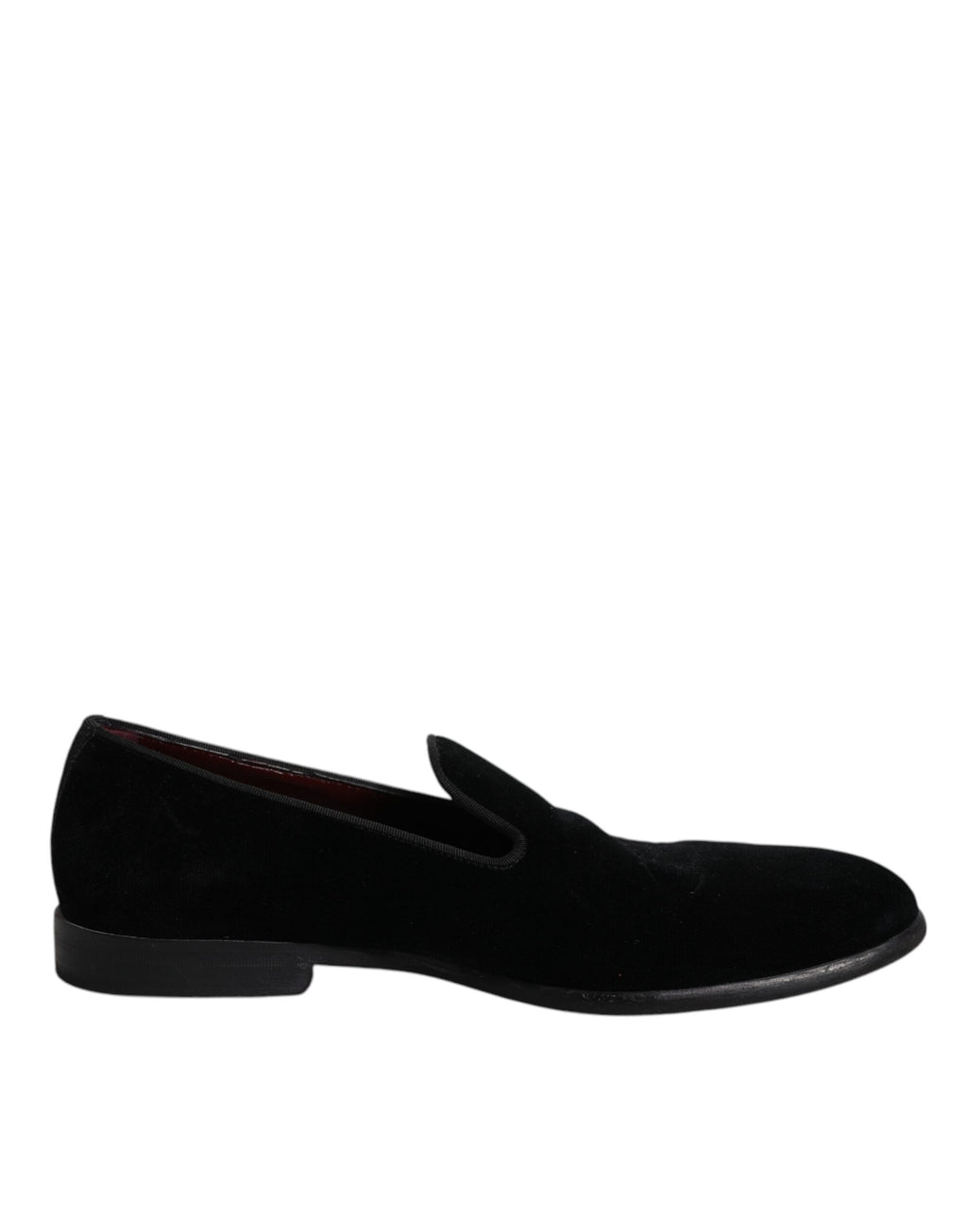 Chaussures Richelieu en velours noir Dolce & Gabbana pour homme, chaussures habillées élégantes et sophistiquées.