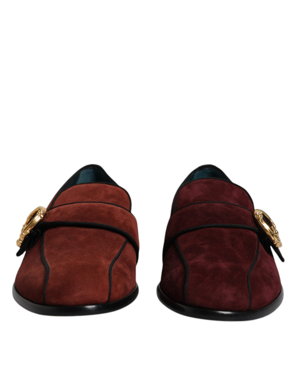 Chaussures derby en daim bordeaux Dolce & Gabbana pour homme, chaussures formelles élégantes et sophistiquées.