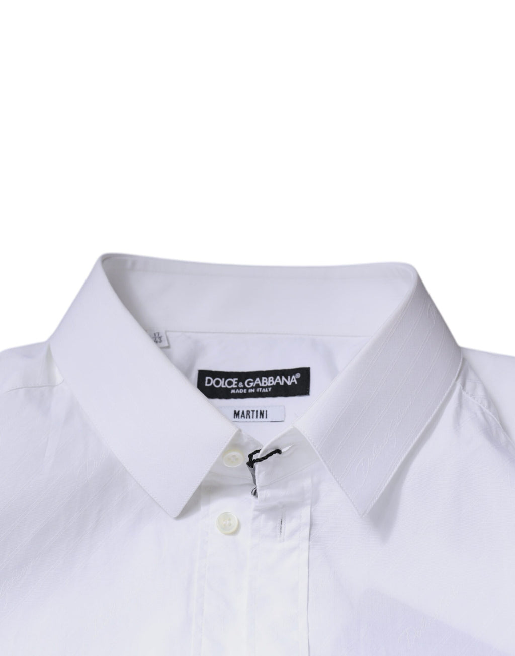 Chemise longue blanche en coton Dolce & Gabbana MARTINI, chemise à manches longues élégante et classique.