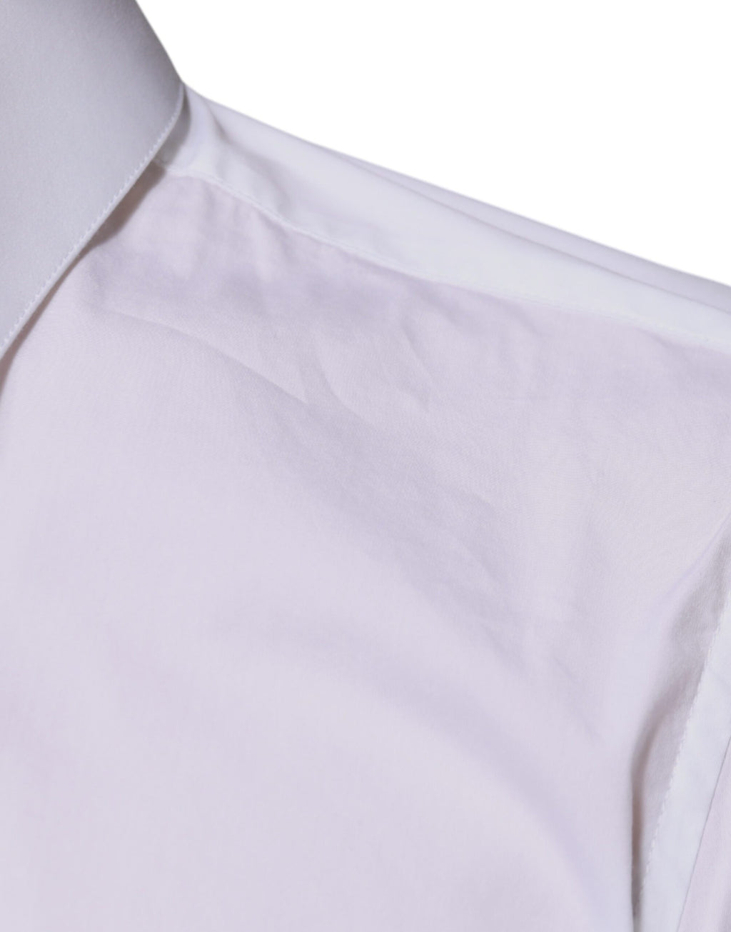 Chemise pour homme Dolce & Gabbana MARTINI en coton blanc avec mélange de tissus, vue de face.