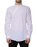 Chemise Dolce & Gabbana en coton blanc, coupe slim fit, élégante robe MARTINI pour homme, visible sur l'image.